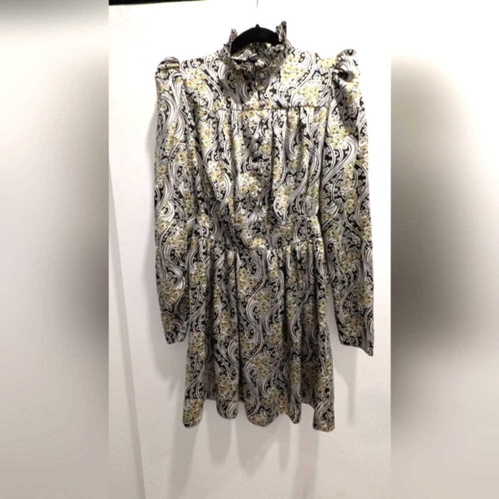 Topshop Paisley & Floral Print Satin Button Up Dress NWT